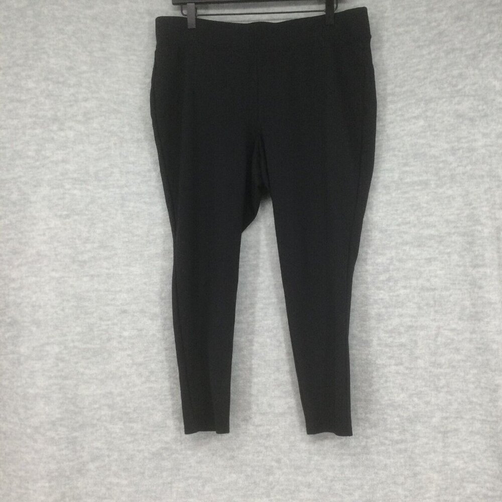 Catherines Pants 1X Plus Size WP Pull On Ponte Elastic Waist Stretch Crop